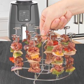 Skewers for Grilling Metal Kabob Skewer Air Fryer Stand Compatible 6QT Air Fryers for Grilling Home Kitchen Kabobs Appetiser, Fruit, Party
