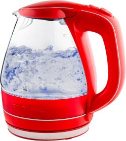 Electric Kettle, 1.5L Borosilicate Glass Countertop Water Heater and Boiler for Coffee or Tea, BPA-Free, Auto Shut-Off, Boil-Dry Protection