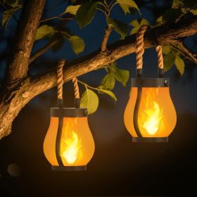 Gen2 Solar Lanterns Outdoor Waterproof with Realistic Flickering Flame