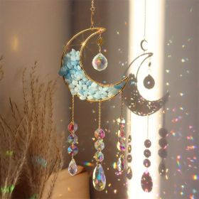 1pc Rainbow Maker Crystal Suncatcher - Enhance Your Home Decor with Aquamarine, Amethyst, and Obsidian - Perfect for Garden, Yard, Bedroom, Balco (Color: Aquamarine)